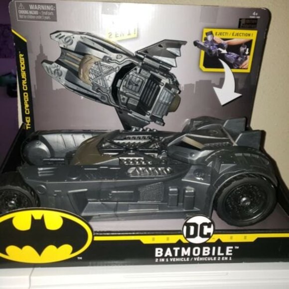 Toys Batman Batmobile And Batboat 2in1 Transforming Vehicle Black